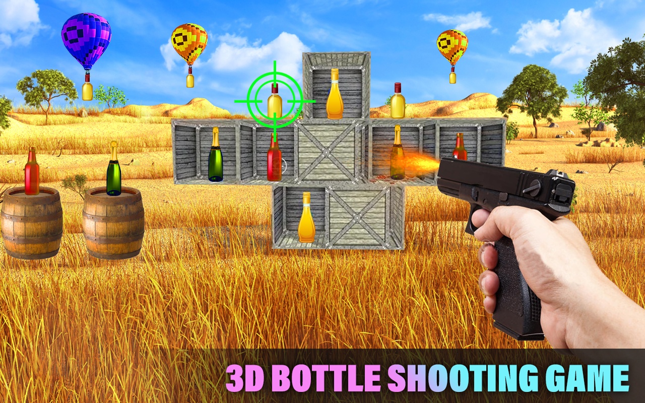 Bottle Target Shooting Game 1 APK for Android Screenshot 2