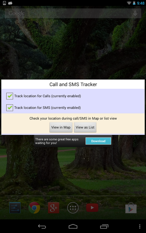 Call SMS Tracker 1.2 APK feature