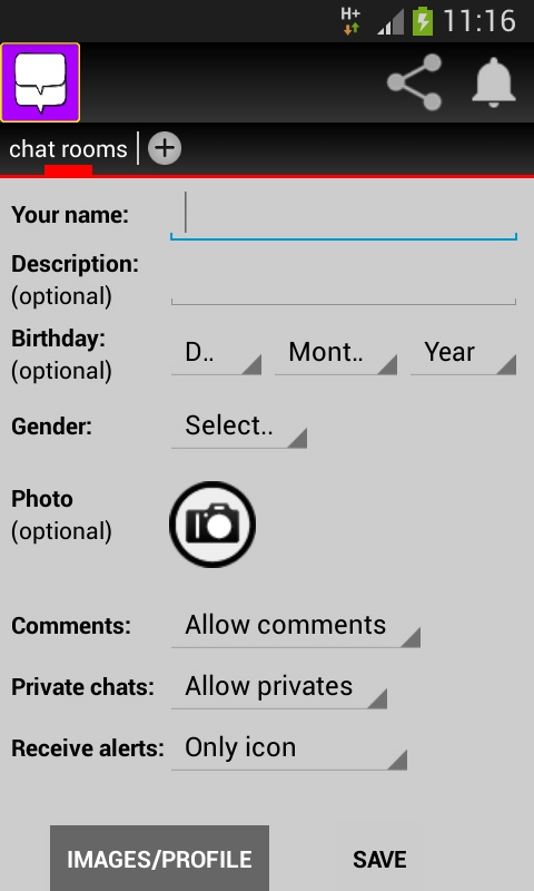 CR – ‎chat rooms 1.0 APK for Android Screenshot 1