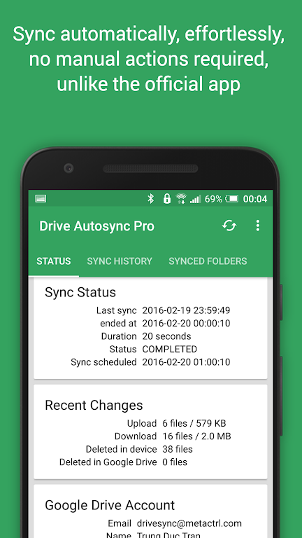 Drive Autosync 6.2.0 APK for Android Screenshot 2