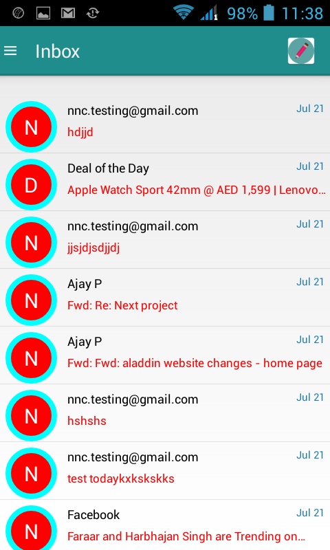 Emails 4.1.3 APK feature
