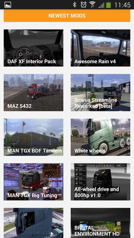Euro truck simulator 2 mods 1.5.1 APK feature