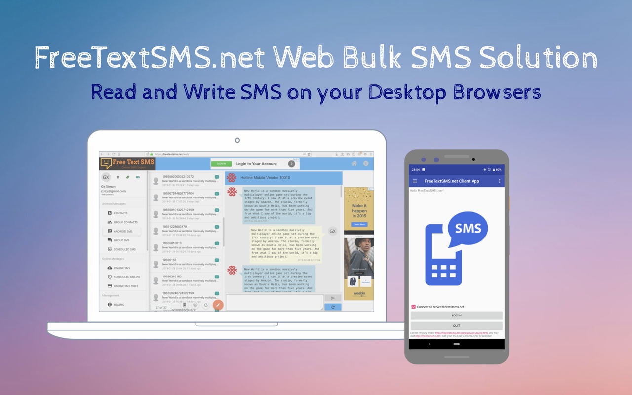 FreeTextSMS.net Web SMS Solution 19.20190518 APK for Android Screenshot 1