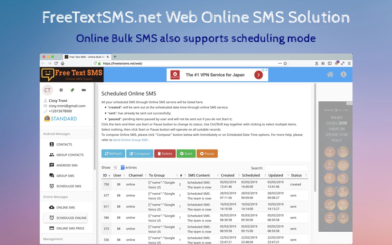 FreeTextSMS.net Web SMS Solution 19.20190518 APK for Android Screenshot 7