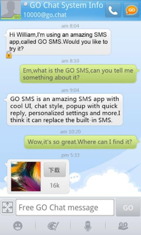 GO SMS Pro 8.03 APK feature