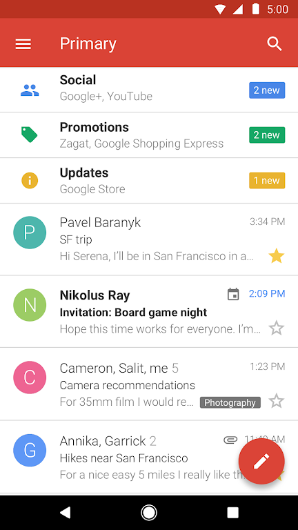 Gmail GO 2022.10.10.480125827.Release APK for Android Screenshot 1