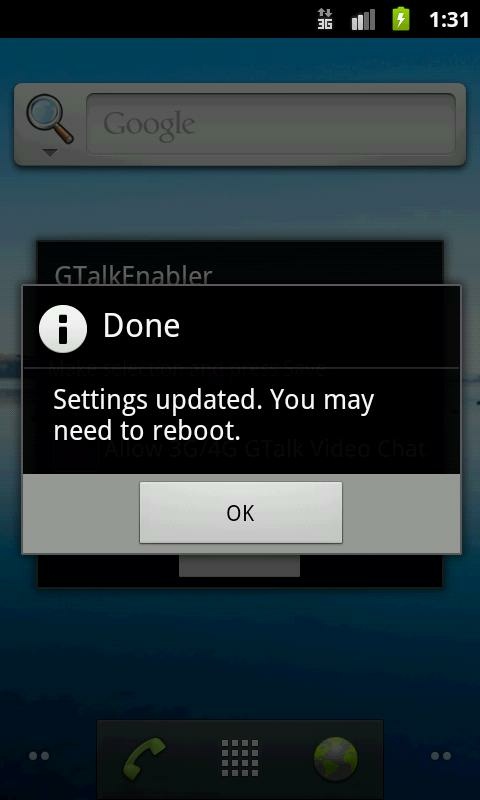 GTalkEnabler 1.1.1 APK for Android Screenshot 1