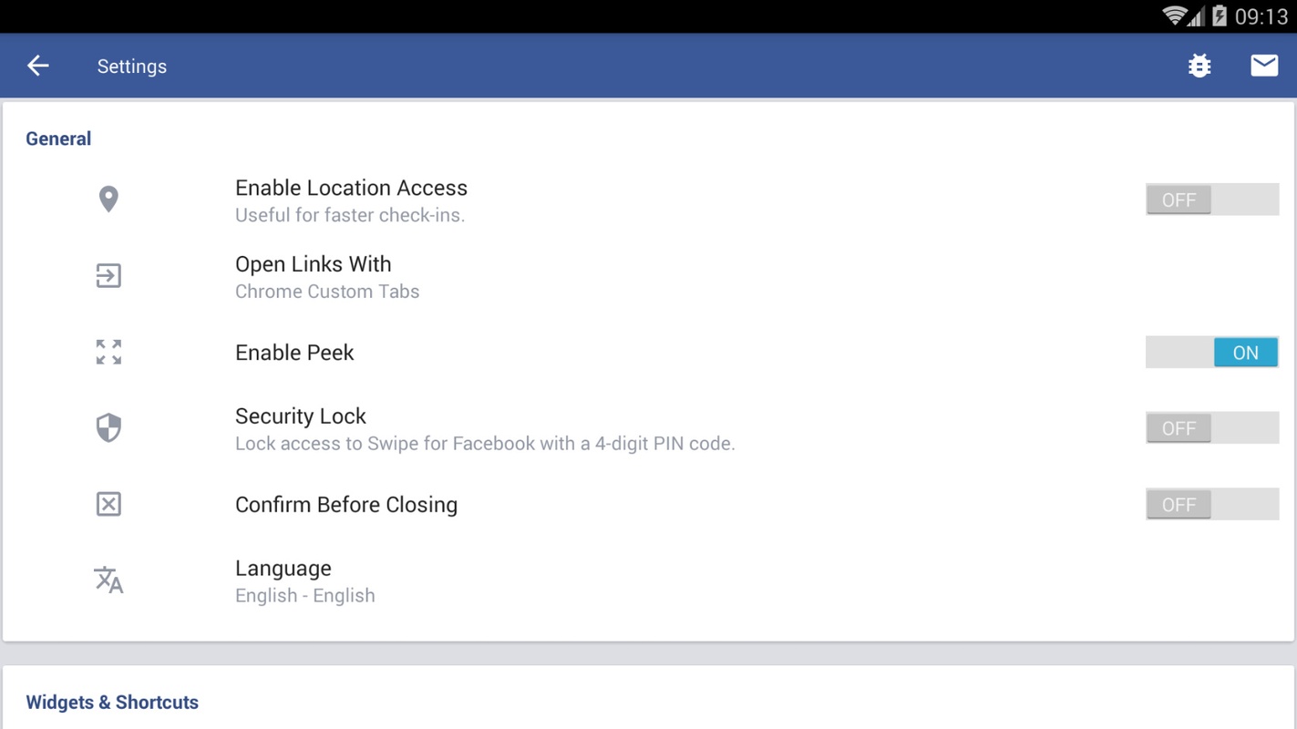 Swipe for Facebook 9.0.1 APK feature