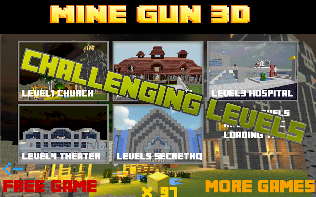 Mine Gun 3d – Cube FPS C18b APK for Android Screenshot 5