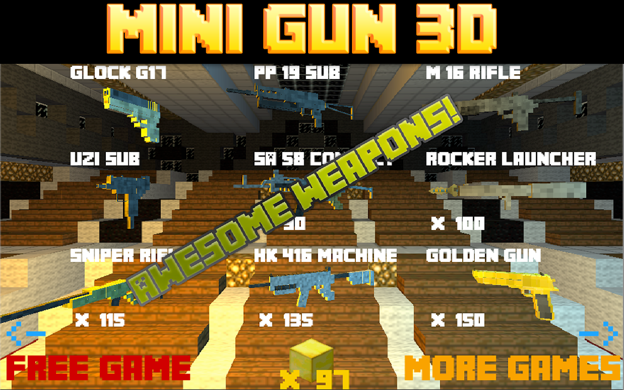 Mine Gun 3d – Cube FPS C18b APK for Android Screenshot 6