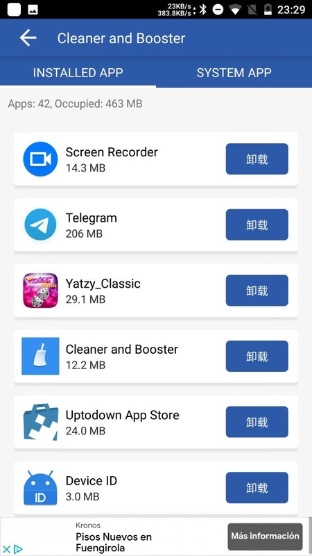 Cleaner and Booster 2.5-EN APK feature