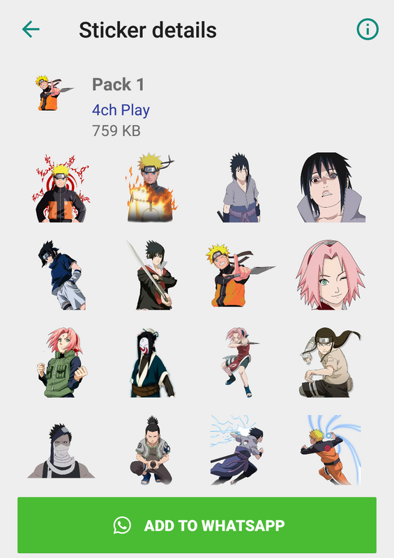 Naruto Stickers (2019) – WAStickerApps 5.0 APK feature