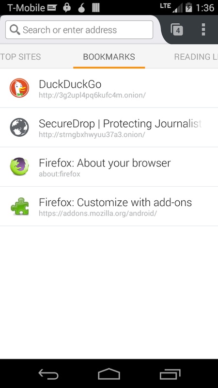 Orfox: Tor Browser Orfox-Final-RIP APK for Android Screenshot 4