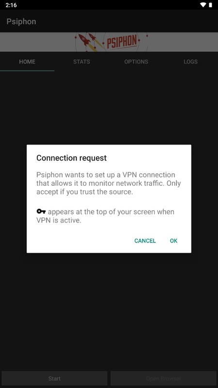PsiPhon 379 APK for Android Screenshot 2