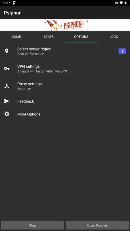 PsiPhon 379 APK for Android Screenshot 6