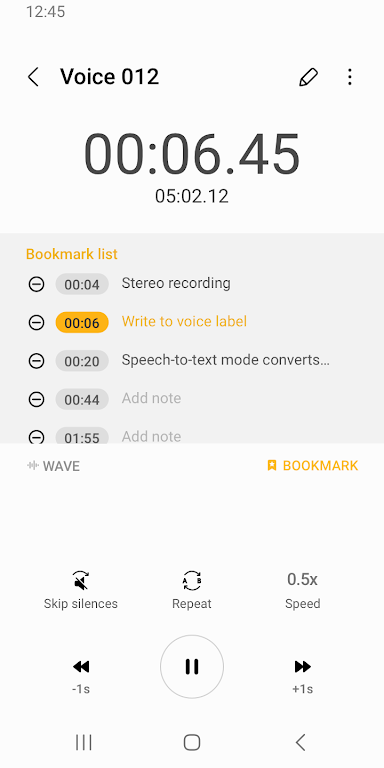 Samsung Voice Recorder 21.4.50.27 APK for Android Screenshot 5