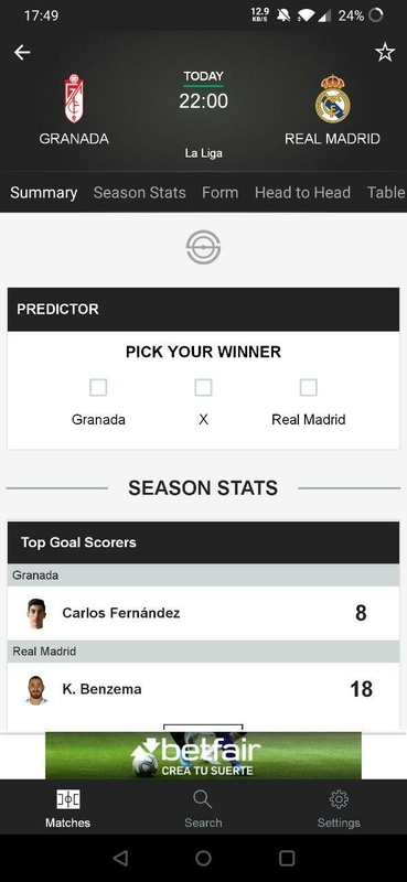 Soccerway 4.0 APK for Android Screenshot 1