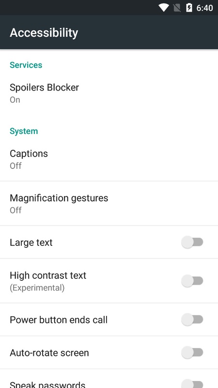 Spoilers Blocker 1.0.6 APK feature