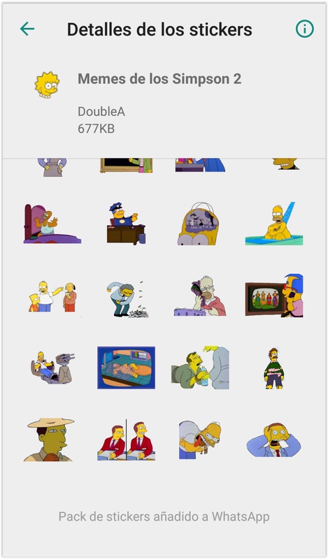 Stickers de los Simpsons 5.1.1 APK feature