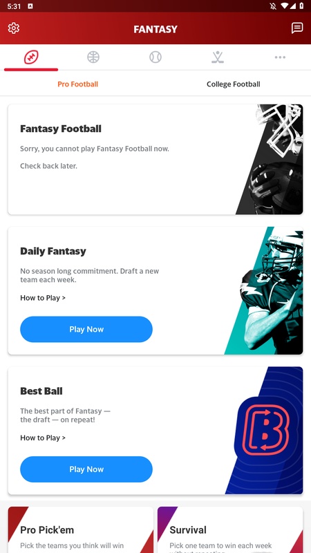 Yahoo Fantasy Sports 10.47.1 APK for Android Screenshot 1
