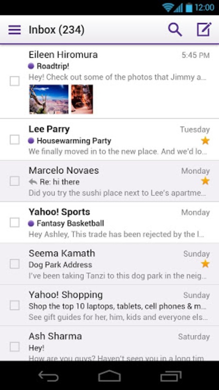 Yahoo Mail 7.13.2 APK for Android Screenshot 1