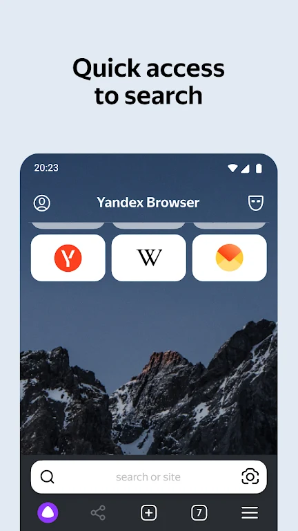 Yandex Browser 23.11.1.105 APK for Android Screenshot 1