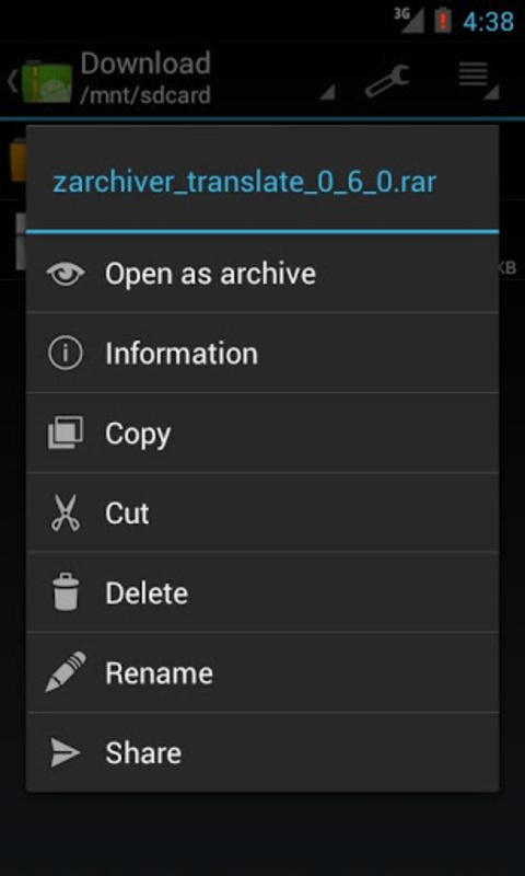 ZArchiver 1.0.7 APK for Android Screenshot 3