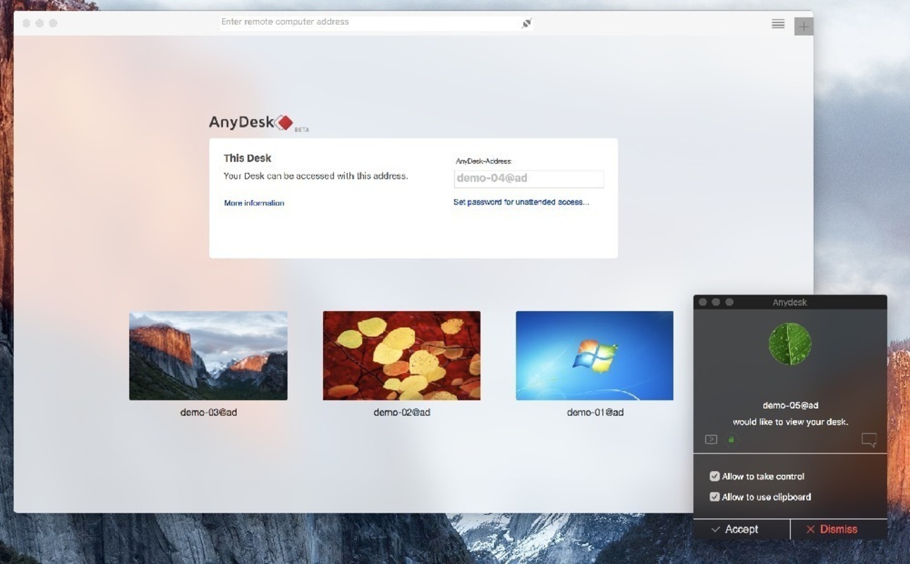 AnyDesk 7.0.1 for Mac Screenshot 1