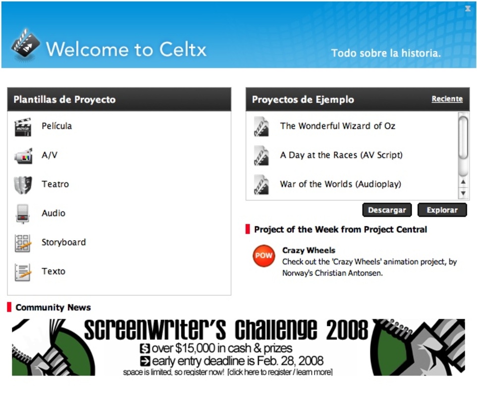 celtx 2.9.7 for Mac Screenshot 3