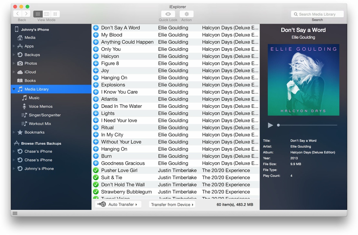 iExplorer 4.3.7 for Mac Screenshot 2