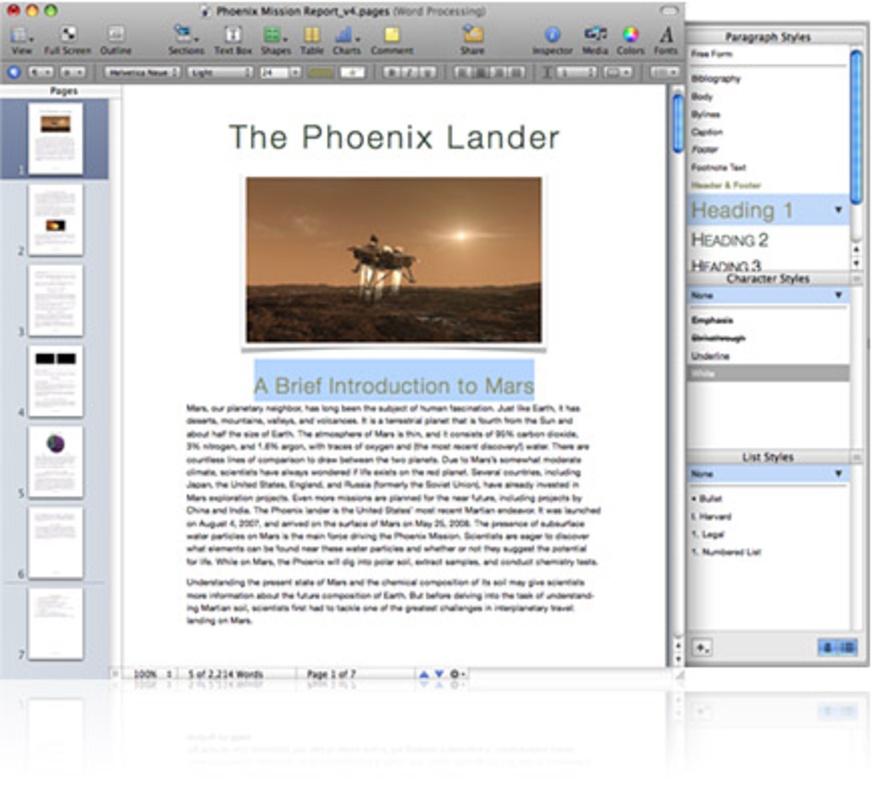 iWork 09 for Mac Screenshot 1