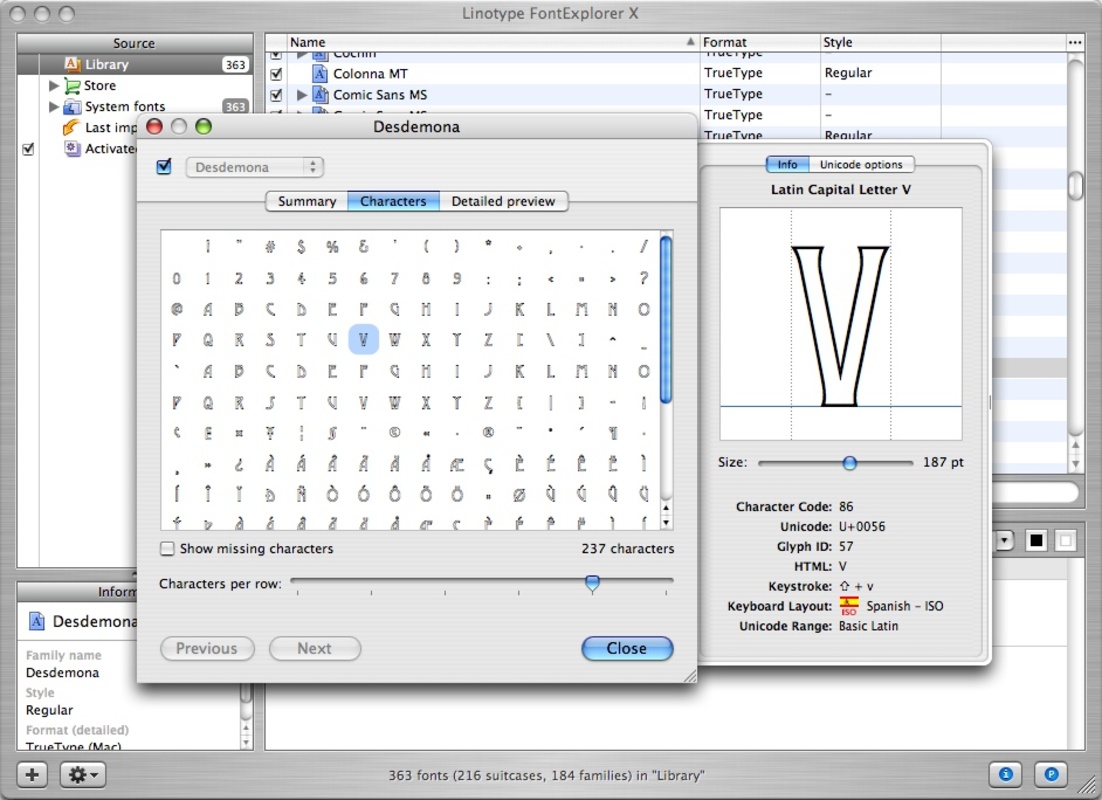 FontExplorer X 4.1 for Mac Screenshot 4