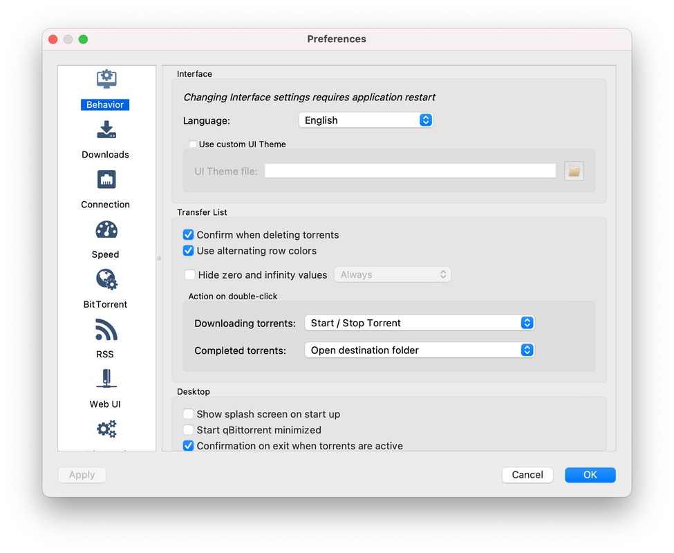 qBittorrent 4.5.2 for Mac Screenshot 4