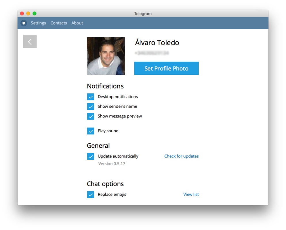 Telegram for Desktop 4.7.1 for Mac Screenshot 8