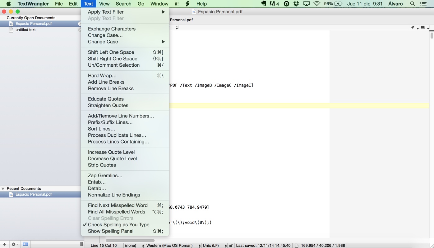 TextWrangler 5.5.2 for Mac Screenshot 2