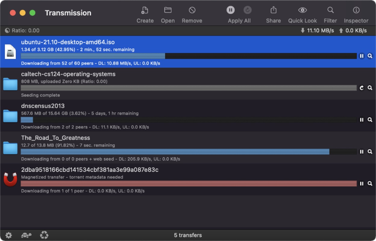 Transmission 4.0.1 for Mac Screenshot 2