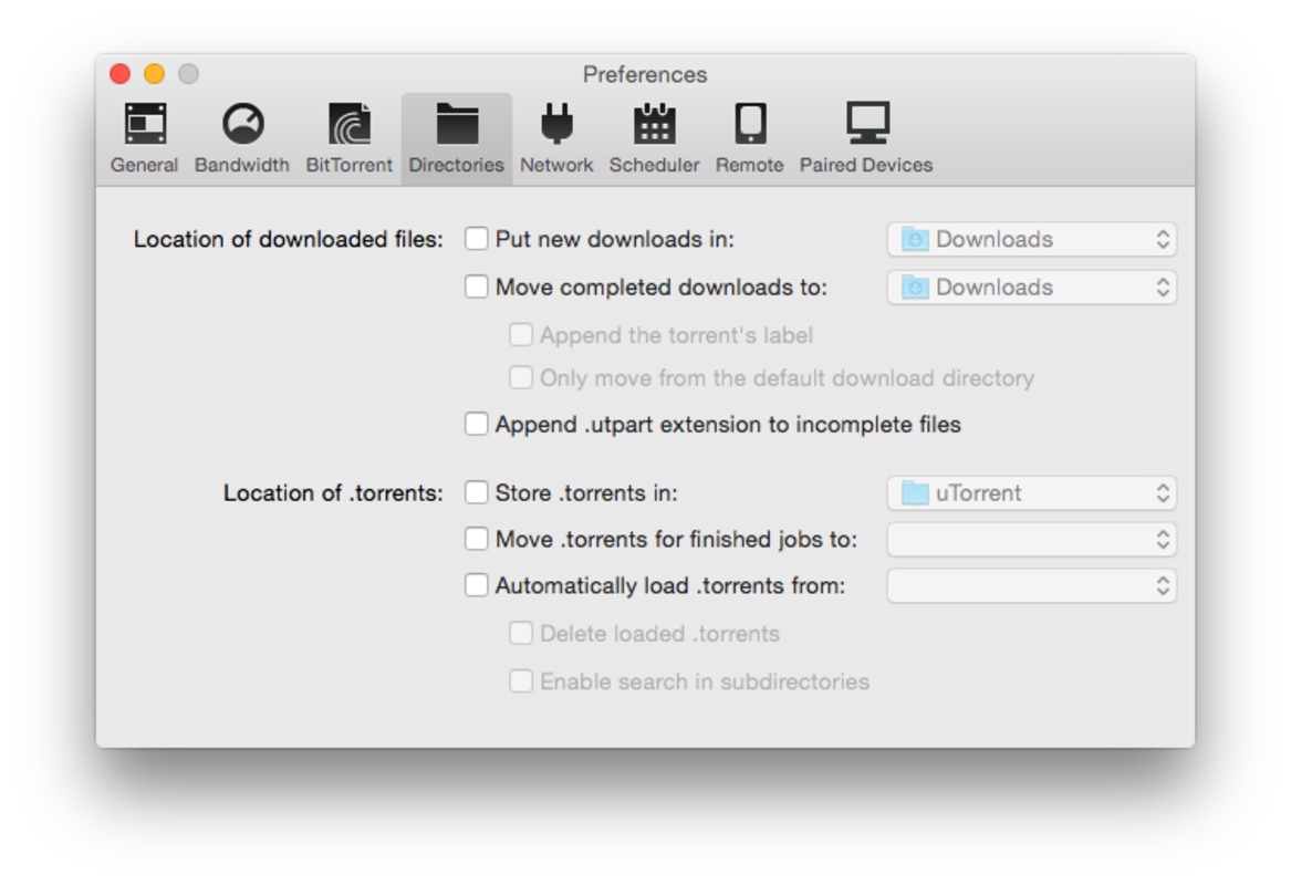 uTorrent 1.8.7 build 45548 for Mac Screenshot 4