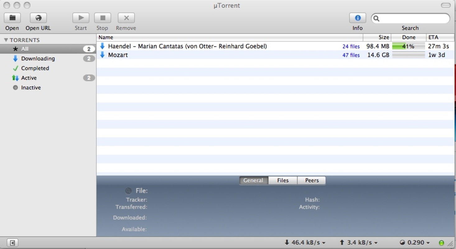 uTorrent 1.8.7 build 45548 for Mac Screenshot 5