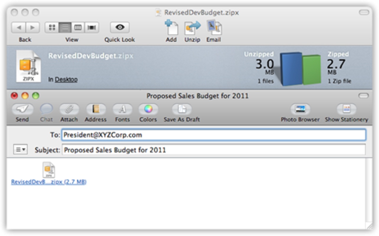 WinZip 9.0 for Mac Screenshot 3