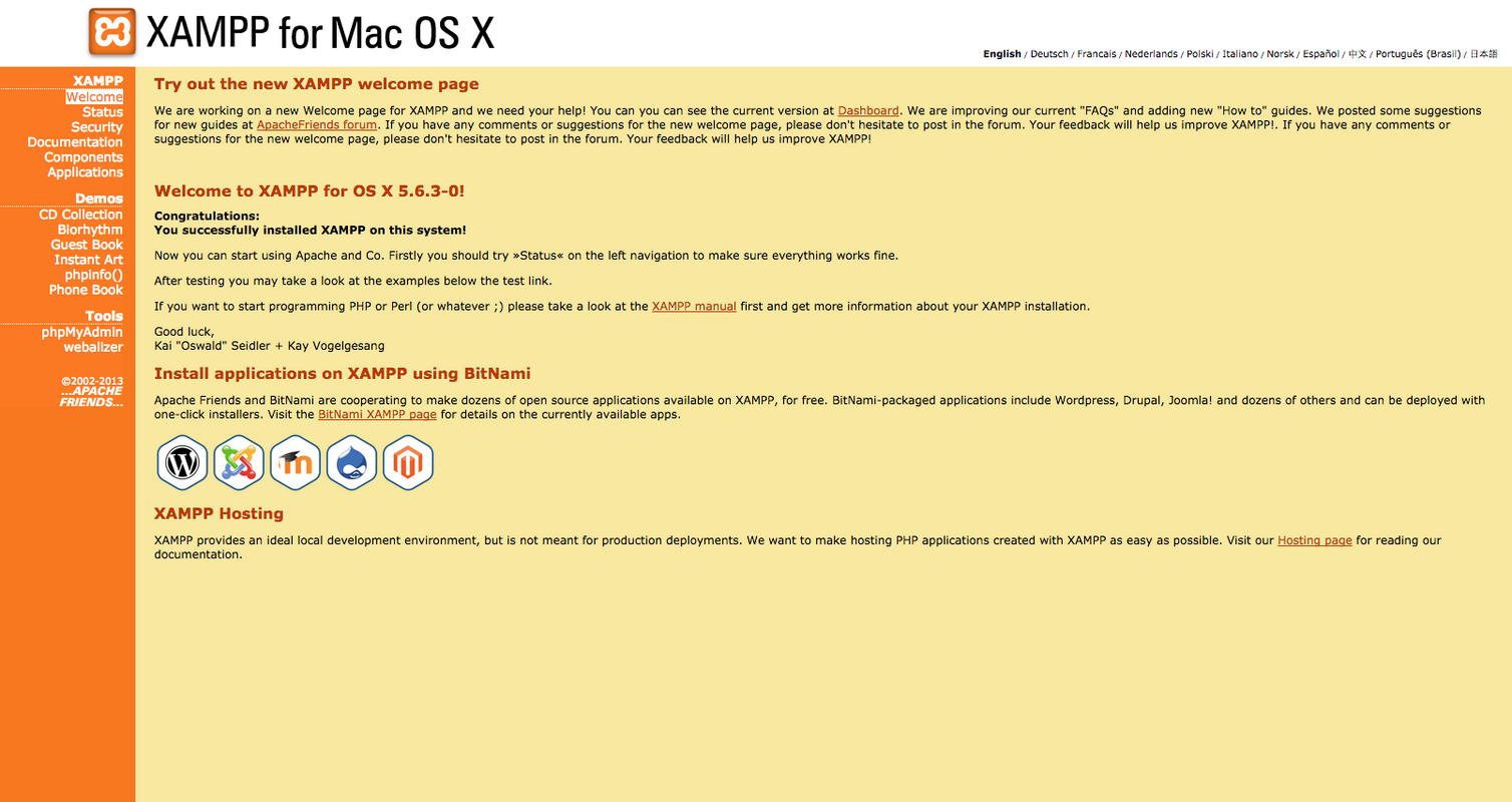 XAMPP 8.2.4 for Mac Screenshot 1