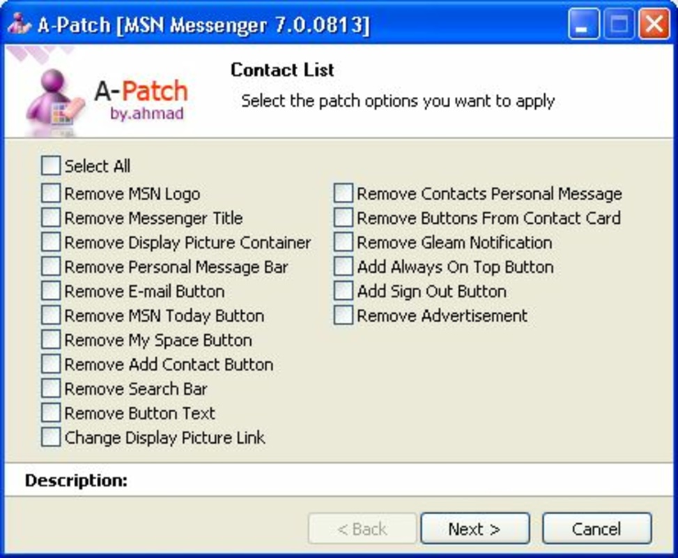 A-Patch Live Messenger 9.0-Wave-4 feature