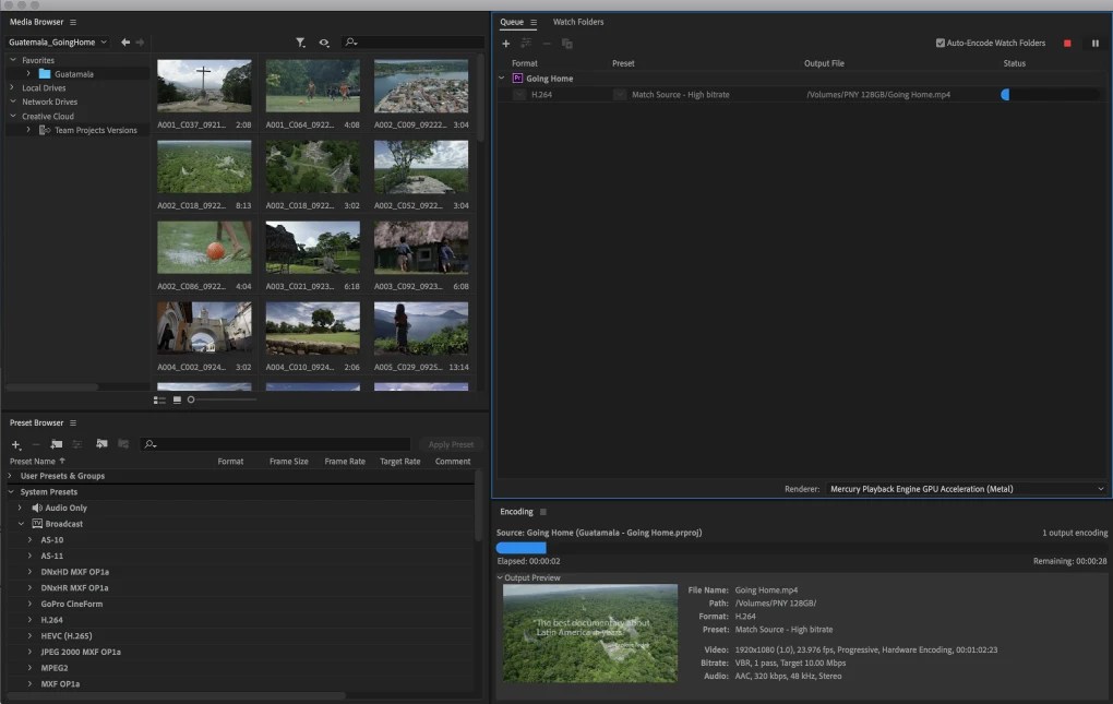 Adobe Media Encoder 2.10.0.17 for Windows Screenshot 1