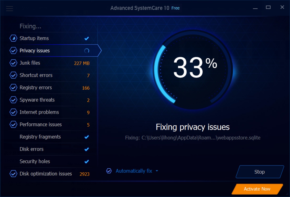 Advanced SystemCare Free 16.3.0.190 for Windows Screenshot 7