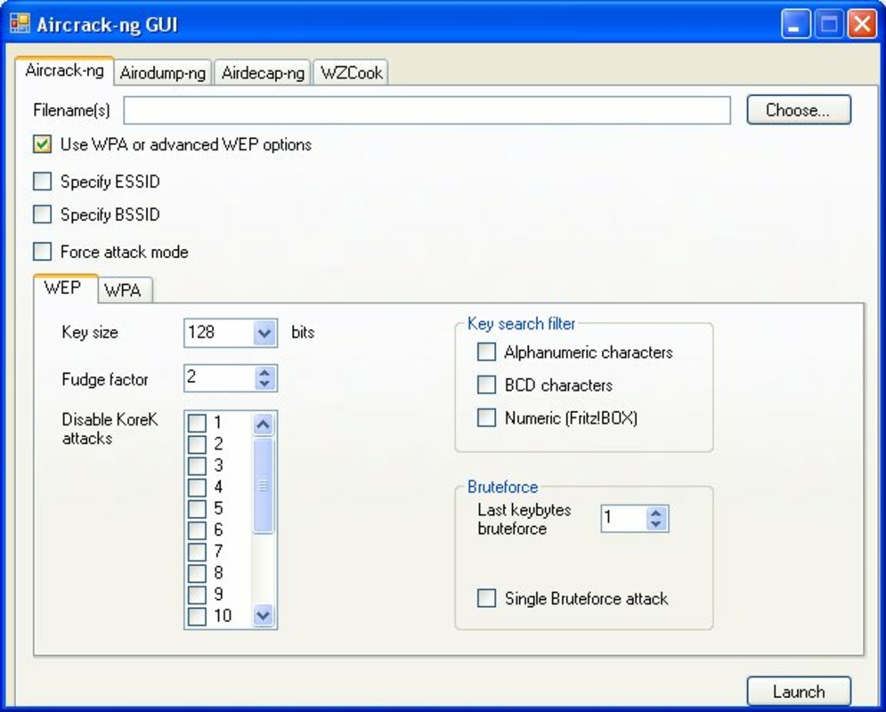 Aircrack-Ng 1.6 for Windows Screenshot 1