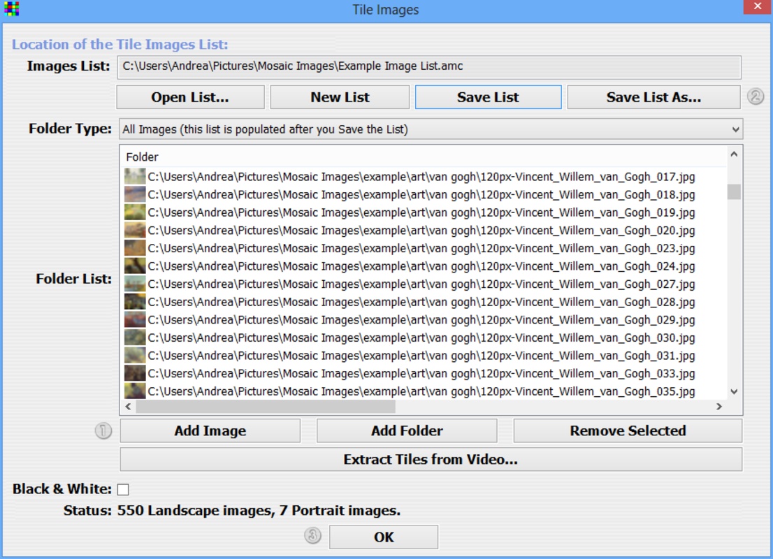 AndreaMosaic 3.52.0 for Windows Screenshot 1