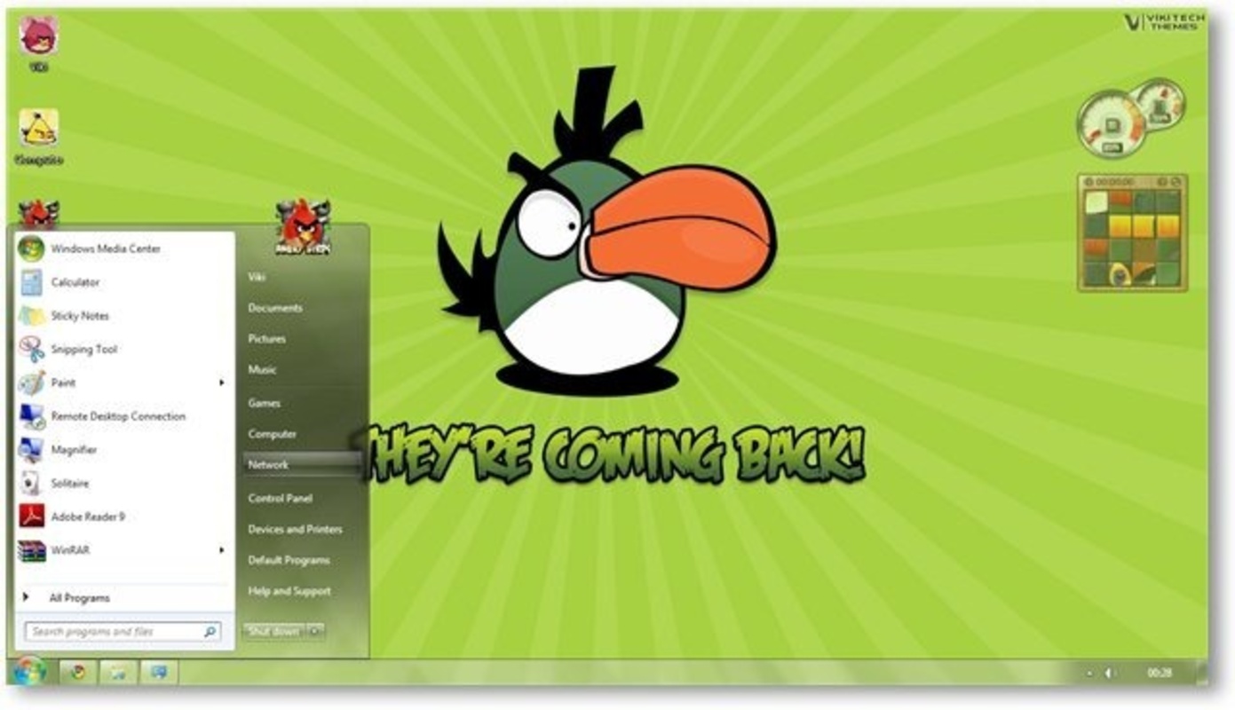 Angry Birds Windows 7 Themes  for Windows Screenshot 3