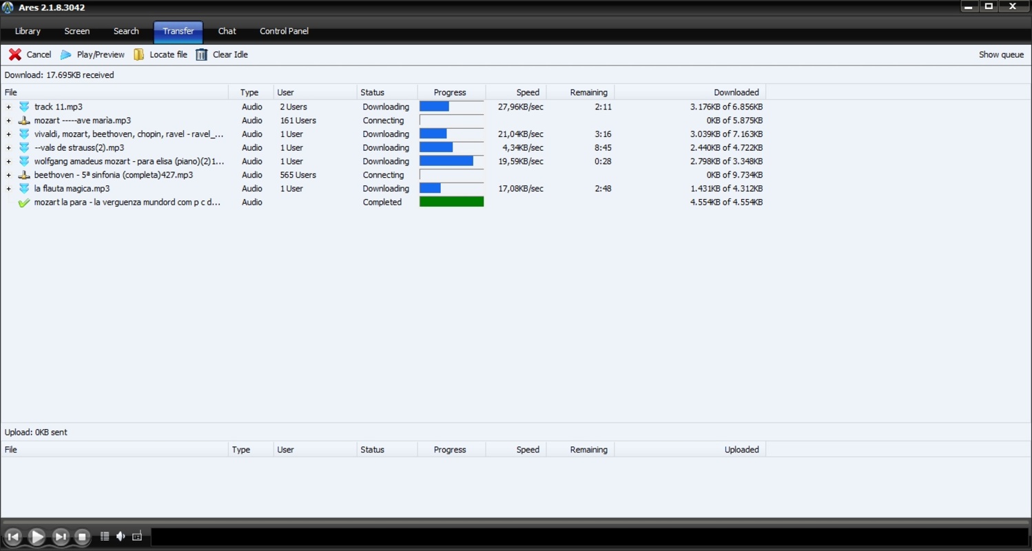 Ares 2.5.8 for Windows Screenshot 2