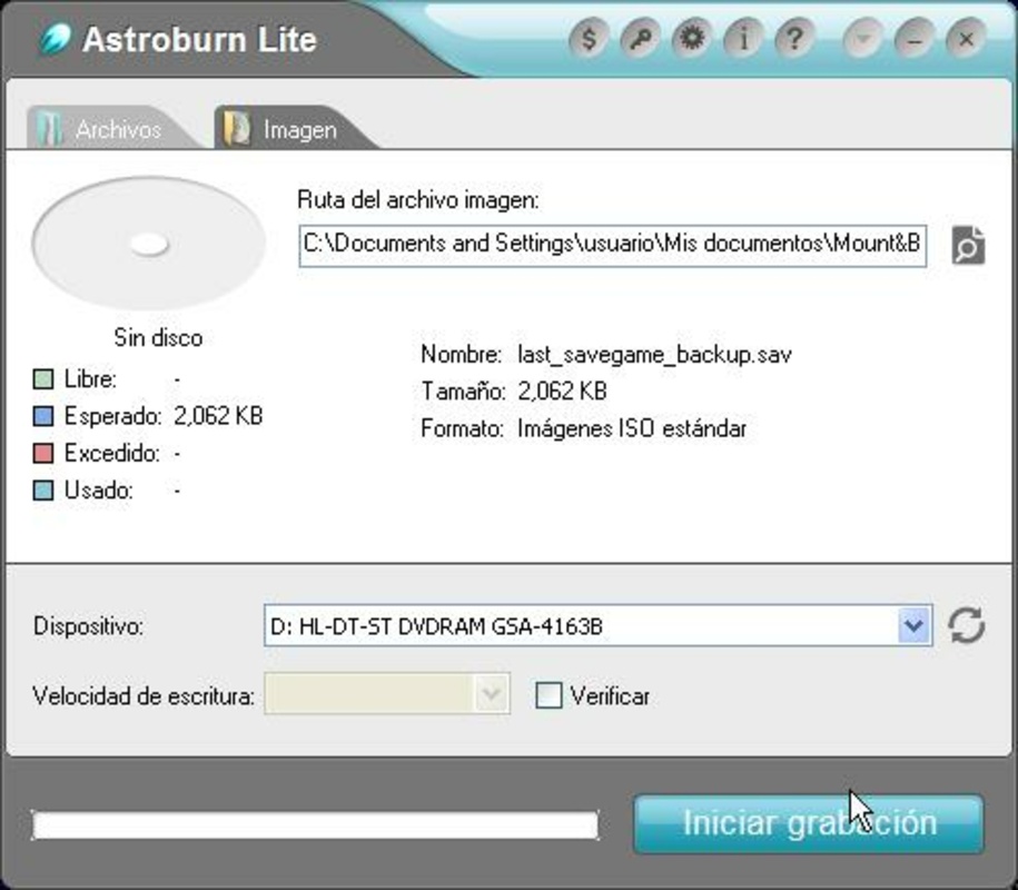 Astroburn Lite 2.0.0.205 for Windows Screenshot 2