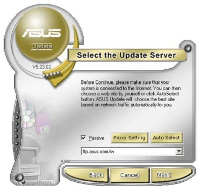 ASUS Update Utility 7.10.05 for Windows Screenshot 2