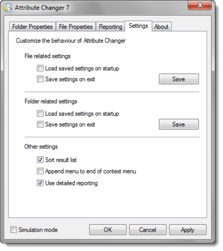 Attribute Changer 11.10 for Windows Screenshot 4